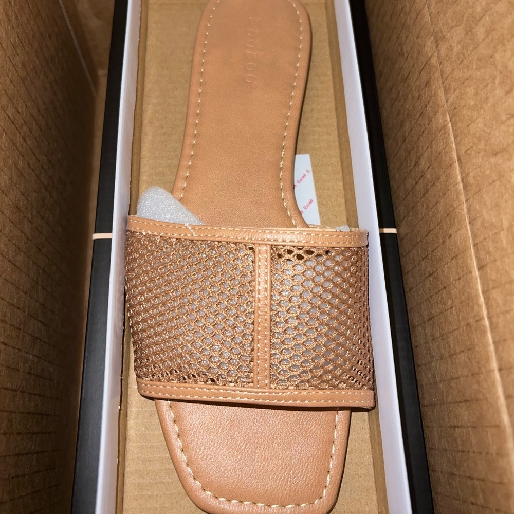 Mesh slip on sandals